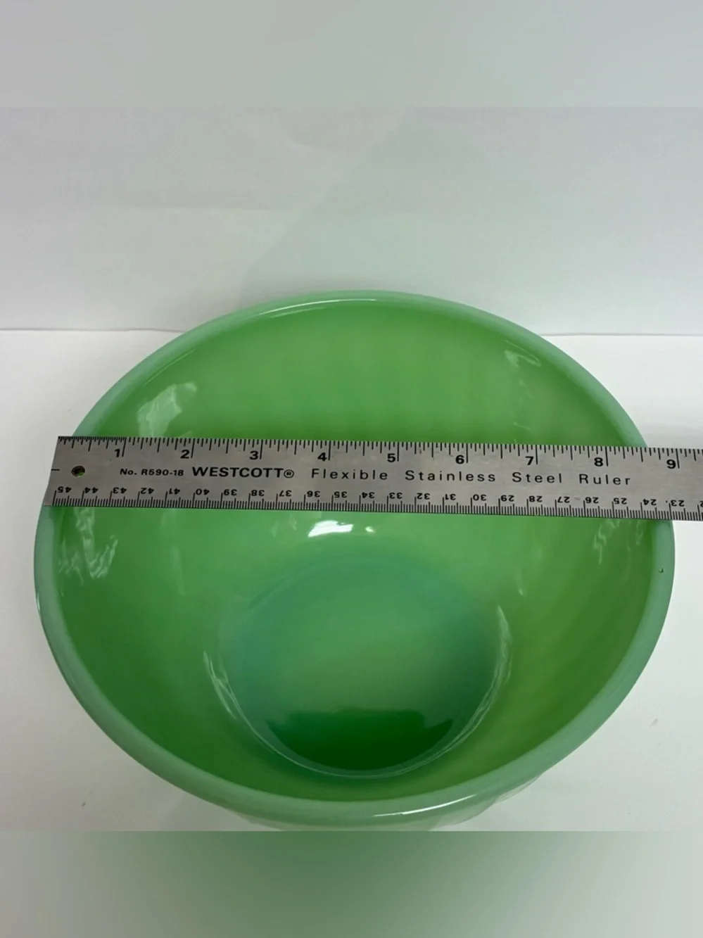 Vintage Green Swirl UNMARKED Nesting Mixing Bowl Set of 2